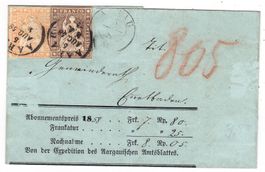 Lettre de Aarau du 5 Auo.58 pour Baden