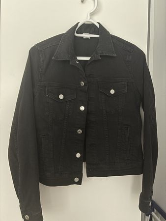 Denim Jeansjacke Schwarz Gr:36