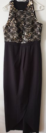 Elegantes Abendkleid Pailletten Gr. 40 schwarz Festlich P...