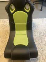 Gaming Stuhl Bodenstuhl mit Auflage Schwarz/Grün