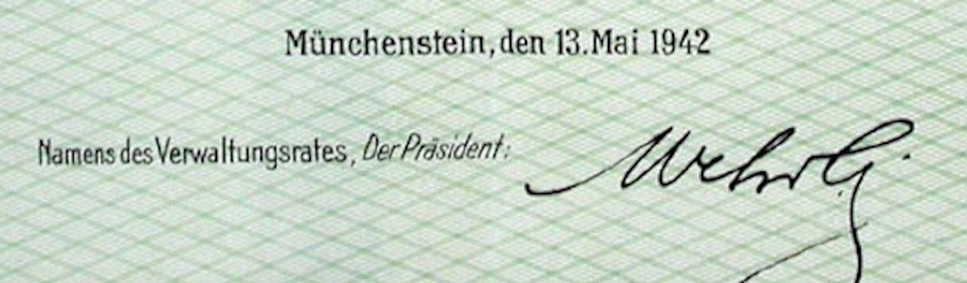 Documenti: Tafob AG, Münchenstein - 1942 – Usato da Solothurn venduto da Sgasche 1