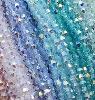 Perlen (unechte): NEU =>100 Stk. Glas-Perlen 4mm SET "AQUA AB" – Neu und originalverpackt aus Oberglatt ZH von -your-Style- 2