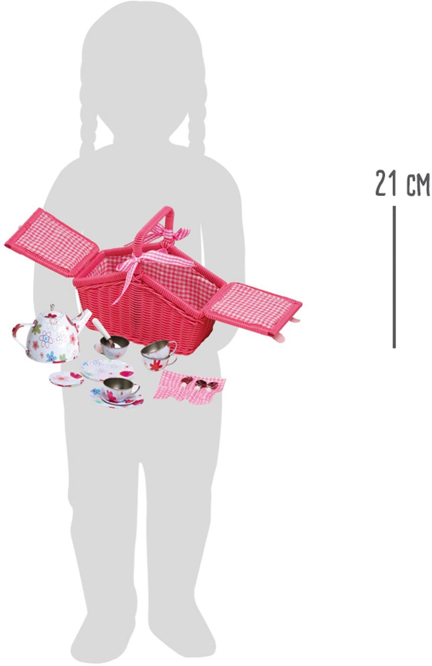 Giocattoli: Kinder Picknickkorb Rosa - bunte Blumen – Nuovo e nell'imballaggio originale da Wettingen venduto da Swala 3