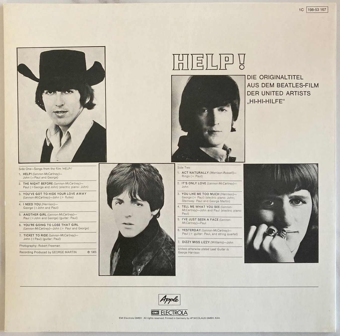 Dischi in vinile: BEATLES - HELP ! – Usato da Bottens venduto da hotter-than-hell 1
