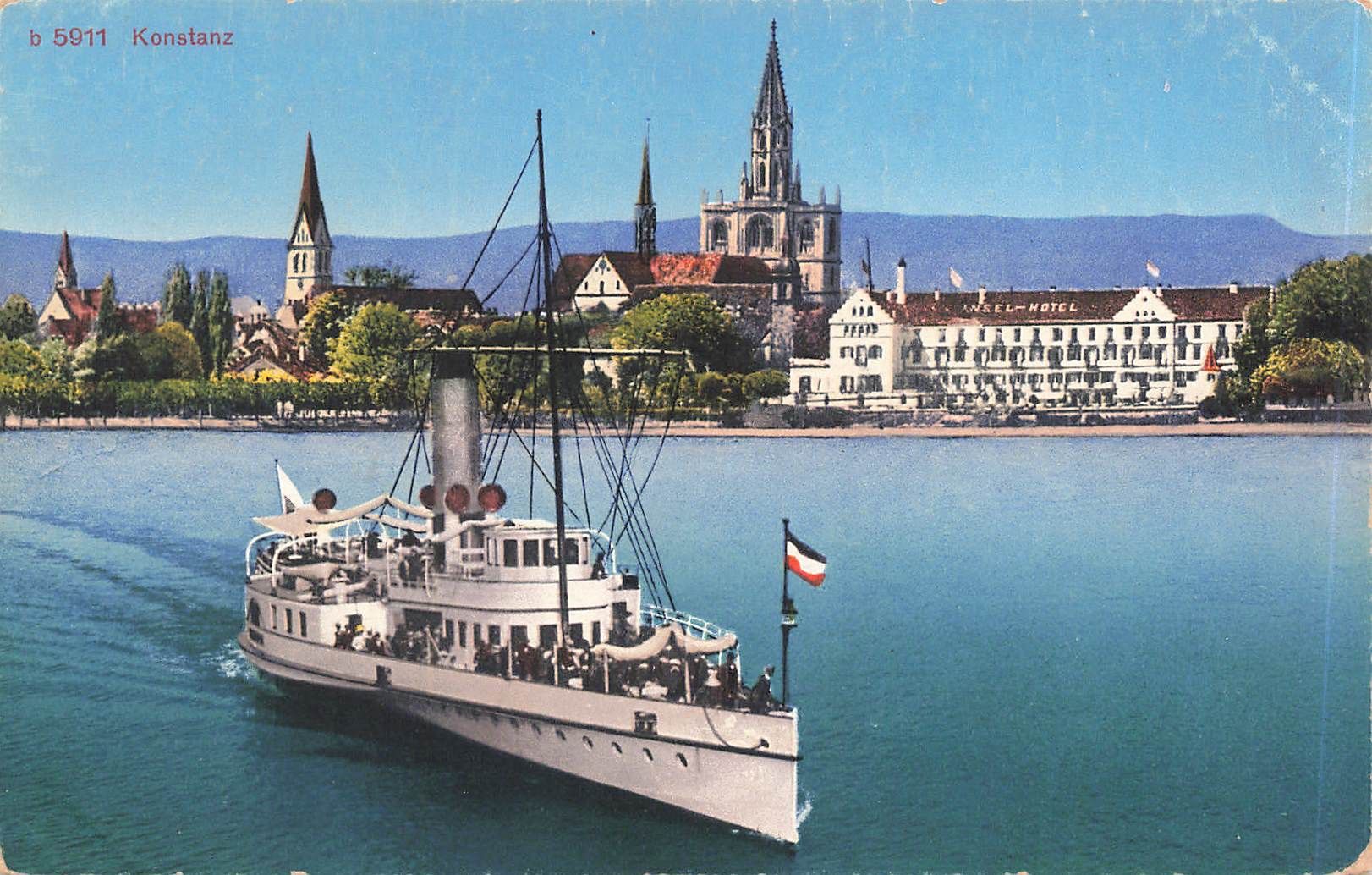 Cartes postales: Konstanz (DE) Bodenseeufer mit Dampfschiff – D'occasion à Biasca par Blenio71