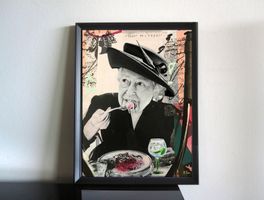 Queen Elizabeth Pop Art Kunst Spaghetti Gin Tonic Bild Royal