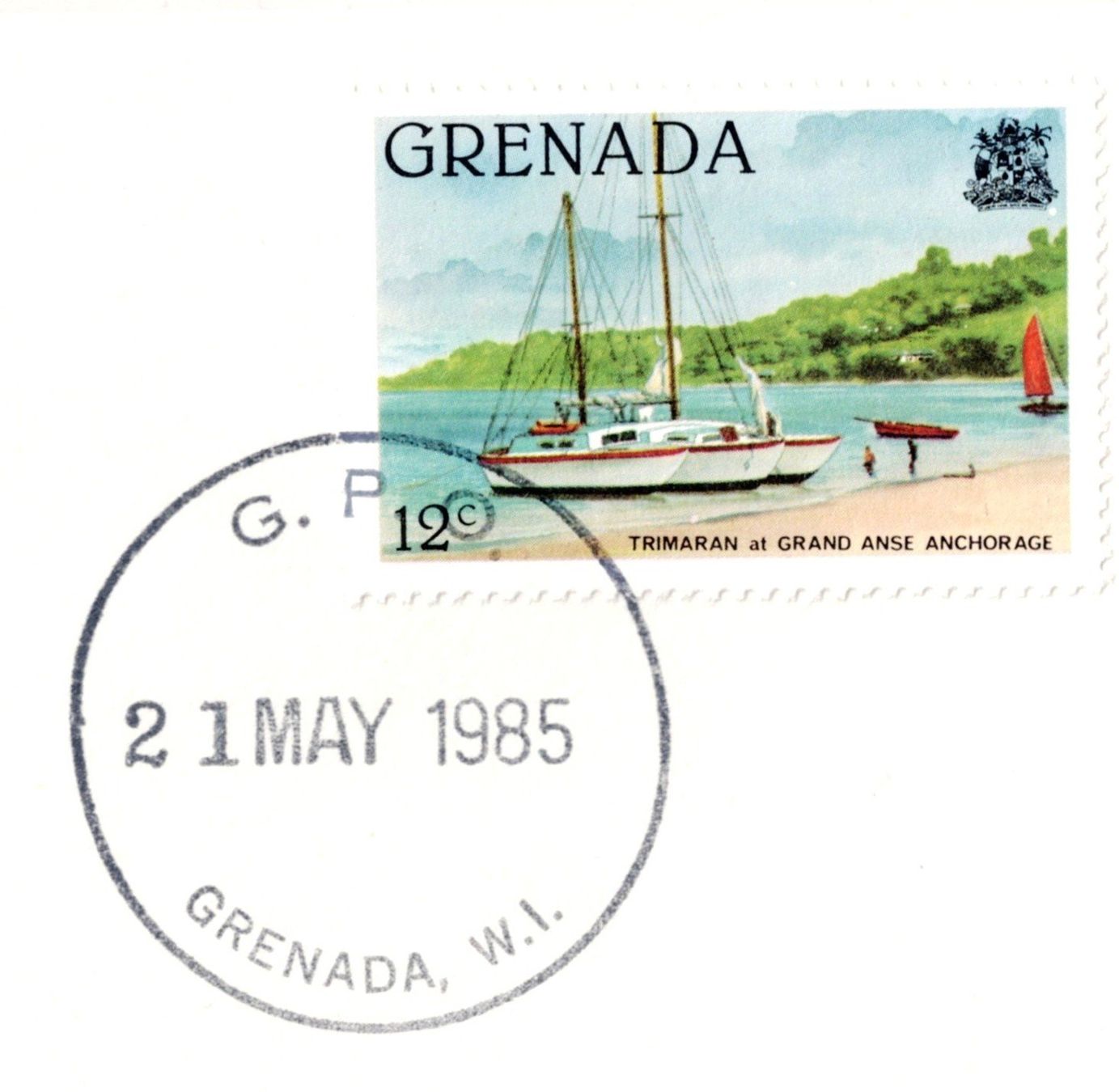 Alle Münzen: Grenada_1985_Münzbrief mit Beschreibung – Gebraucht aus Hombrechtikon von Fraese01 1