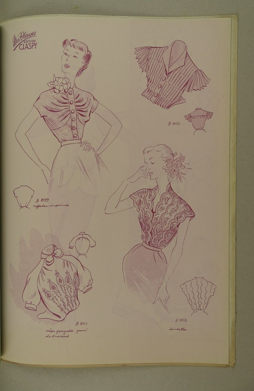 Bücher: MES BLOUSES 1951 EDITION GLASPY, ZÜRICH, MODE – Gebraucht aus Grüningen von Kartensammler 6