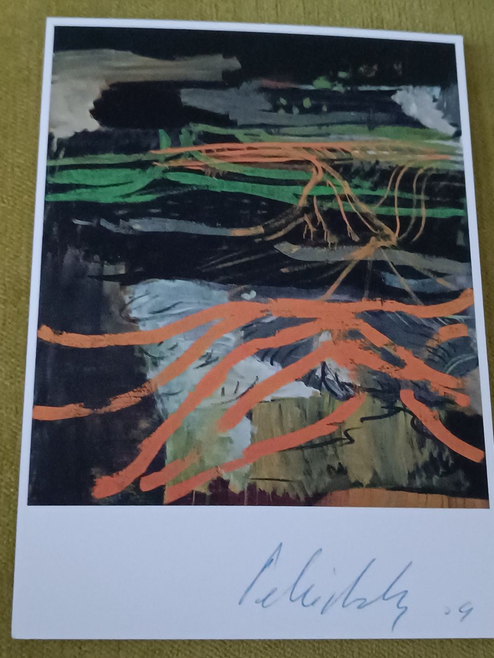 Autografi: Per Kirkeby - handsigniert Kunstkarte – Usato da Menziken venduto da Artographs