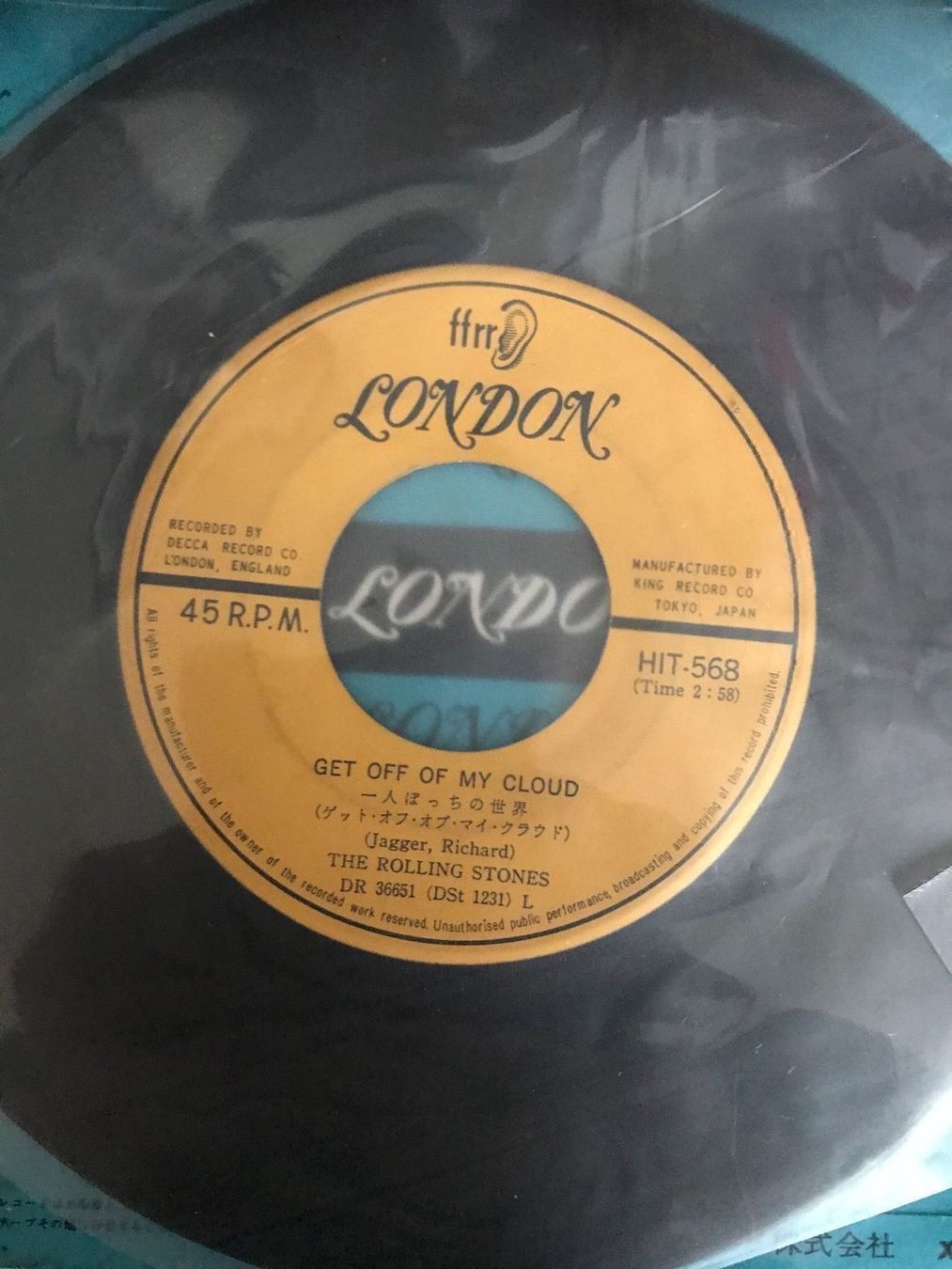 Dischi in vinile: ROLLING STONES GET OFF OF MY CLOUD – Usato da Le Lignon venduto da Aladdin67 2