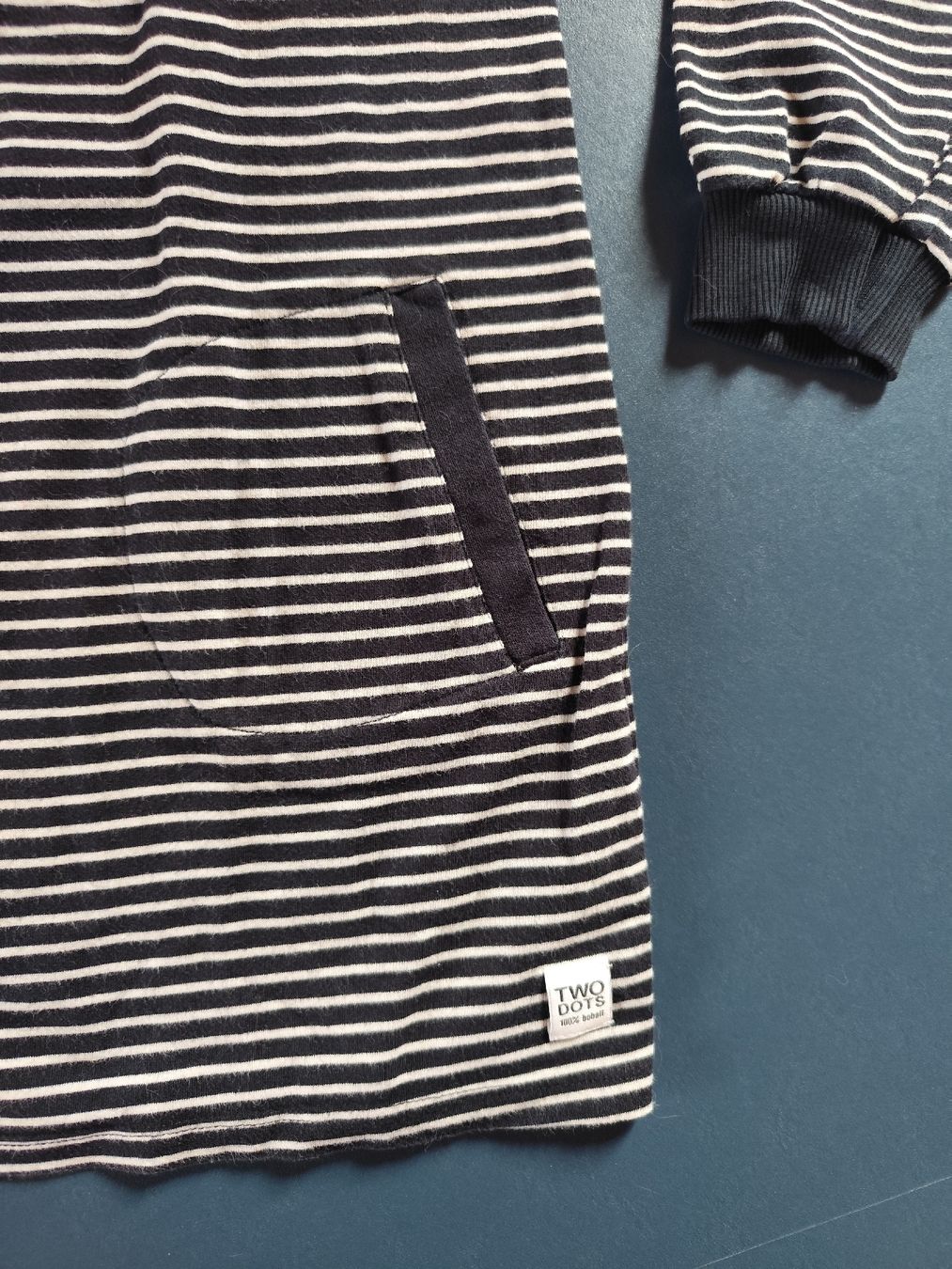 Vestiti & Gonne: Boboli robe rayée "Fleur" jersey noir blanc, taille 152 – Usato da Biel/Bienne venduto da cissou25 2