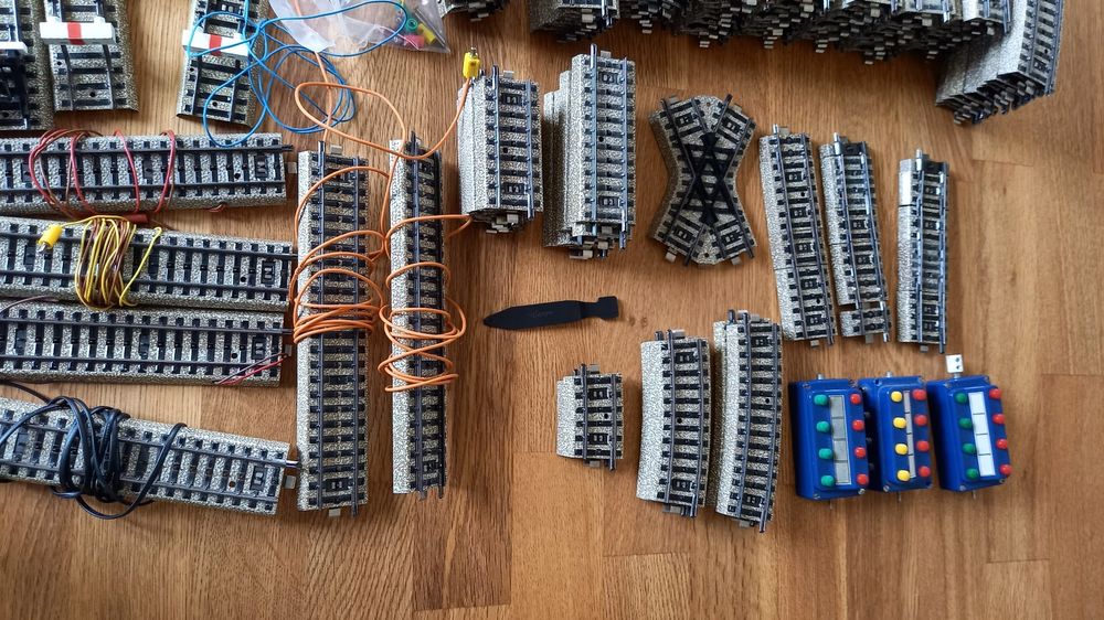 Lot De Rails VB HO – Droits, Courbes, Aiguillages – 2 électriques, 2 Manuels – Vintage Années 50