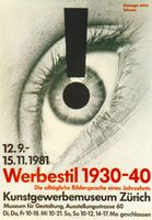 WERBESTIL 1930 - 40  PLAKAT EXPO MFGZ 1981 - Original Plakat