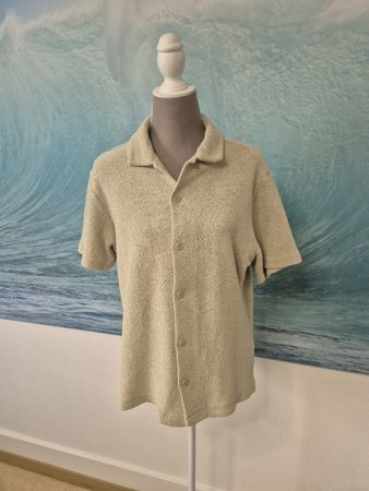 Weekday Hemd Frottee beige Kurzarm Grösse S guter Zustand