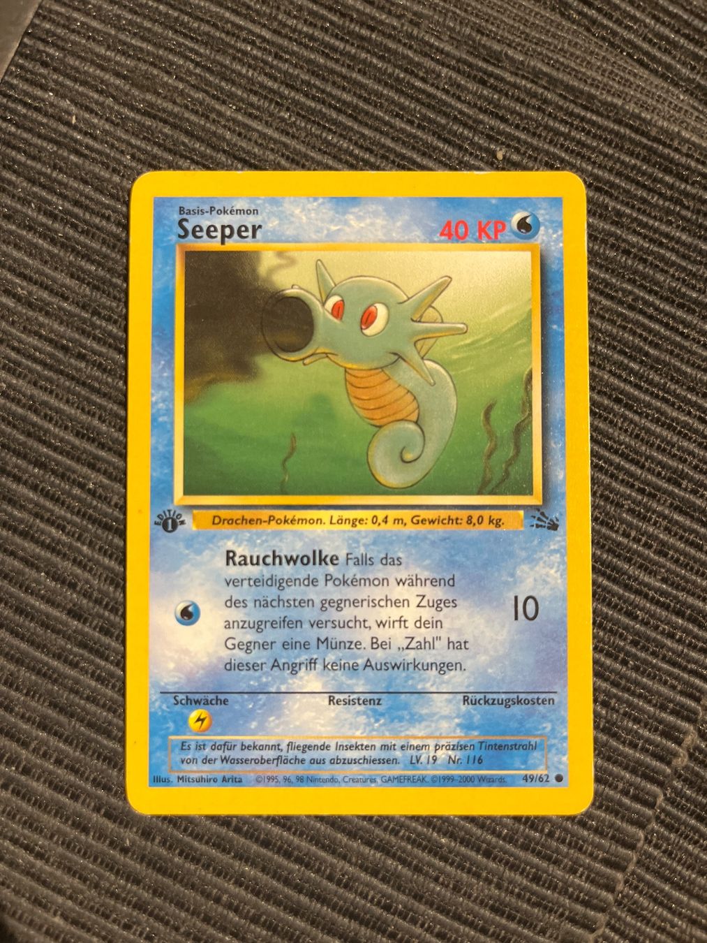 Pokémon Sammelbilder & Trading cards: Pokemon Seeper 1.Edition Fossil Deutsch – Gebraucht aus Wabern von Collectfun