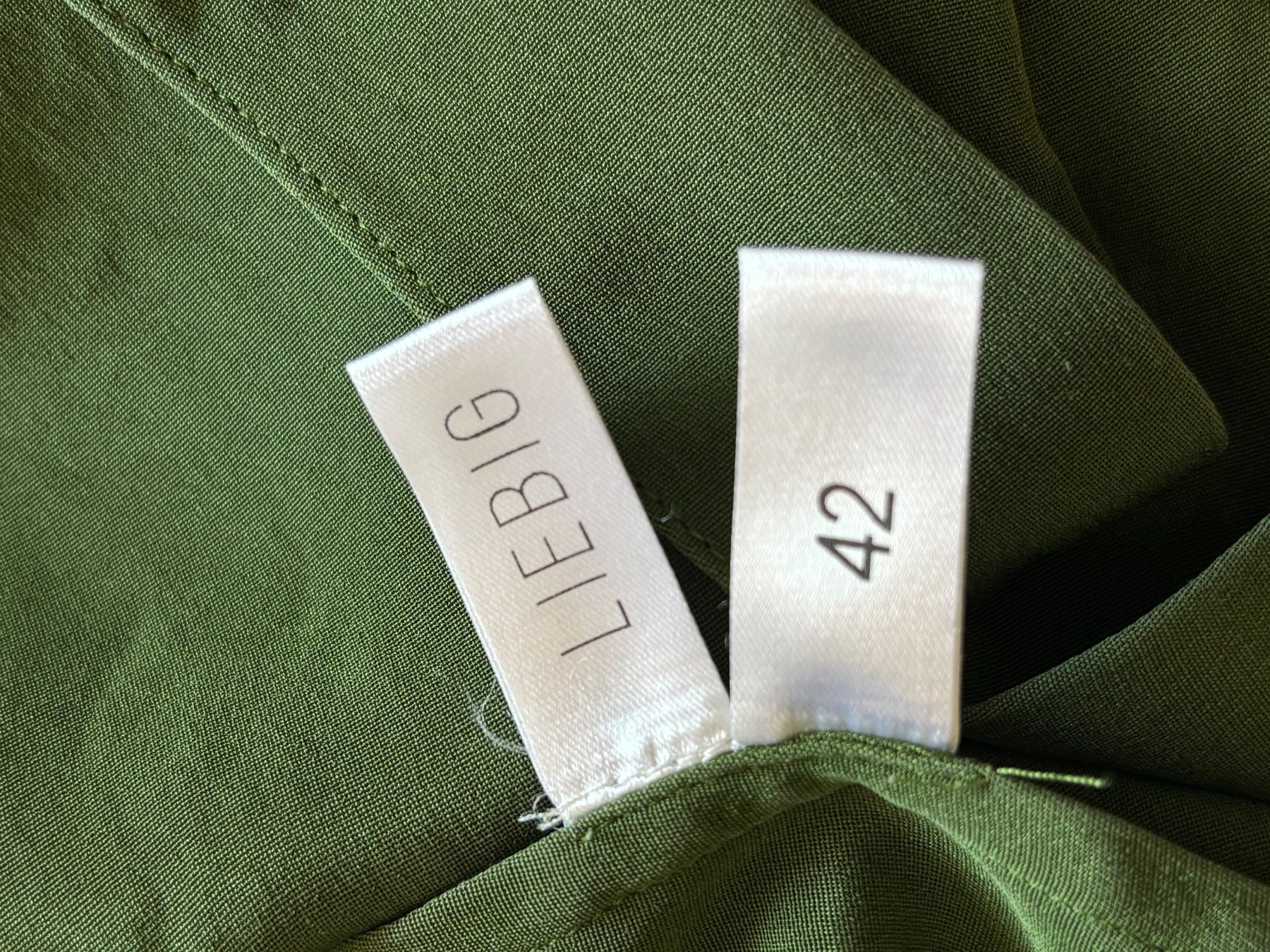 Vestiti: LIEBIG grünes Seidenkleid Gr. 42 – Usato da Zürich venduto da missmodernage 7