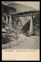 AK Amsteg, Gotthardbahn, Kersielenbach-Viaduct