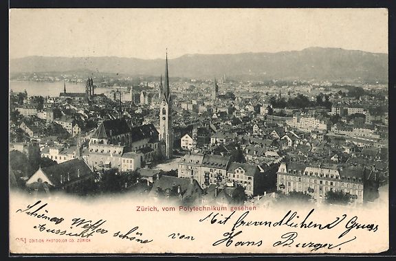 Ansichtskarten: Zürich, Ortsansicht vom Polytechnikum a – Gebraucht aus Berlin von bartko-reher