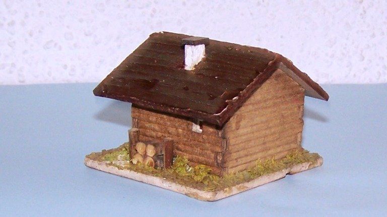 Modelleisenbahnen: Kleines Berg-Blockhäuschen H0, Holz, Faller? Creglinger? – Gebraucht aus Brüttisellen von Rentner44zh 1