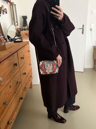 Sac bandoulière motif visage femme | kleine Umhängetasche