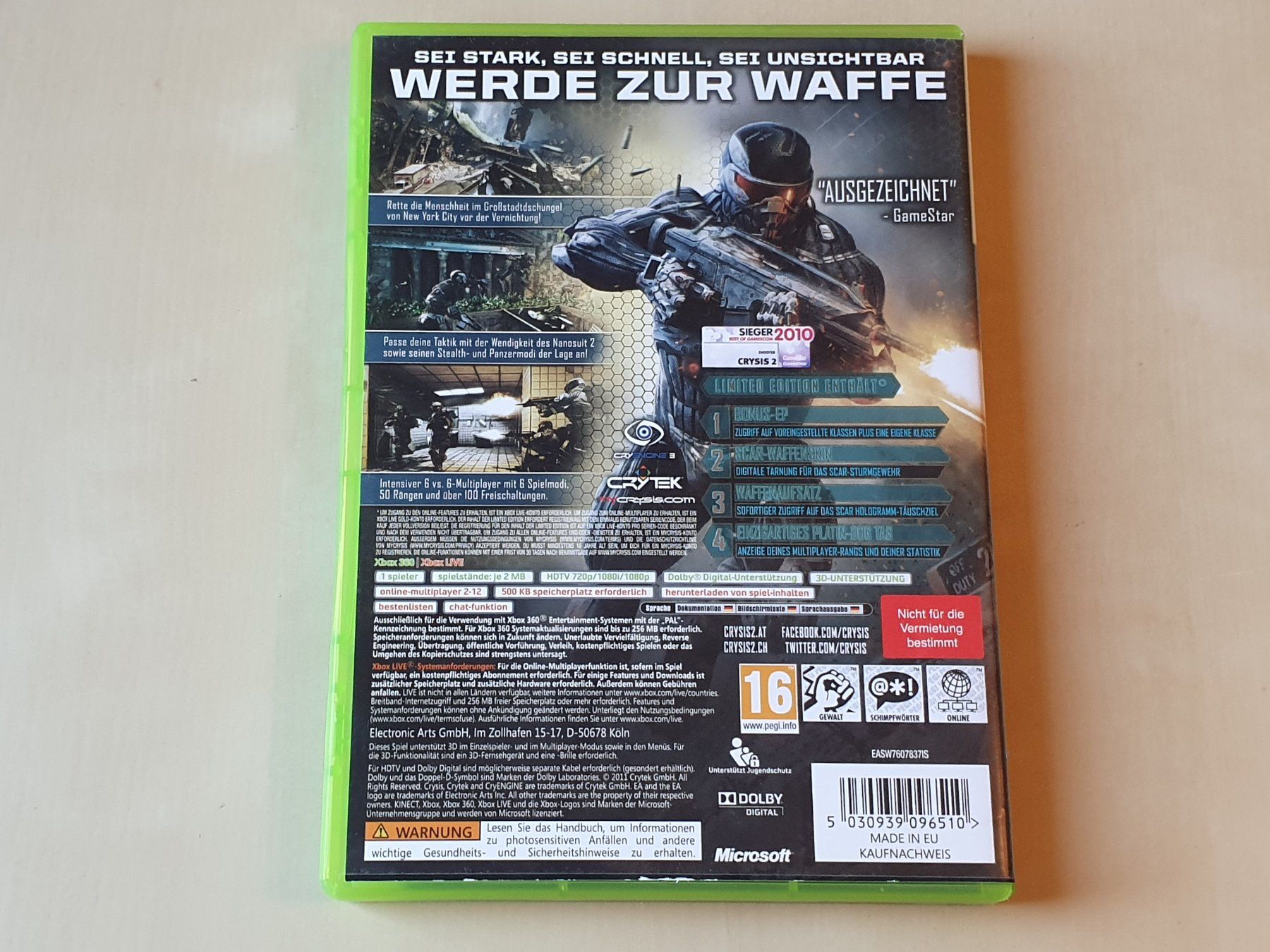 Microsoft Jeux: Crysis 2 – D'occasion à Stansstad par collectorsshop 1