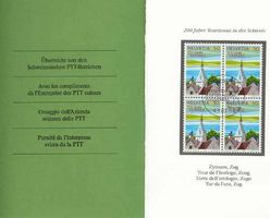 Schweiz Briefmarken PTT Tourismus 200 Jahre, Souvenir °°