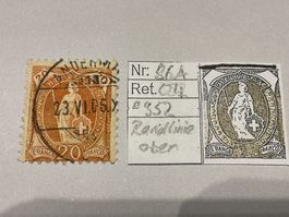 Stehende Helvetia 86 A Feld 352 Ret. 04 Rand oben