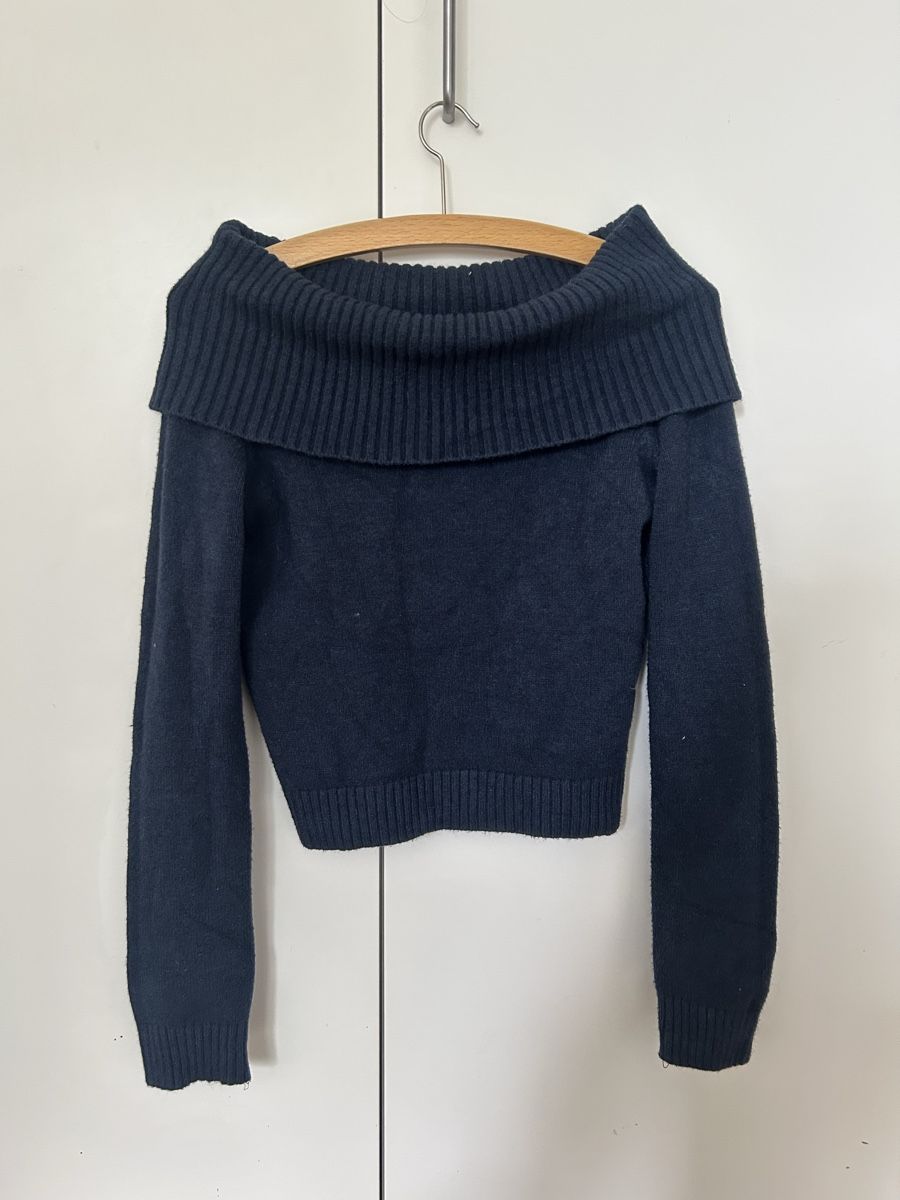 Pulls & Sweat-shirts: Offshoulder Pullover Subdued dunkelblau S – D'occasion à Bern par Vintage_Flexu