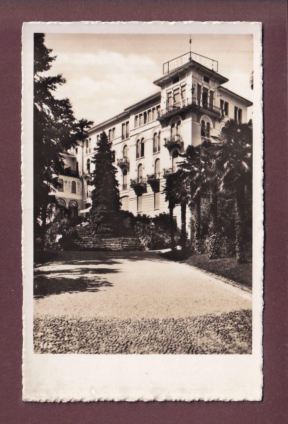 Ansichtskarten: LUGANO - Hôtel de la Paix – Gebraucht aus Pully von nicecards