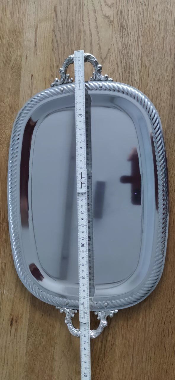 Piatti di portata: 3 Tchibo Servierplatten mit dekorativen Griffen – Usato da Eiken venduto da alipanther01 6