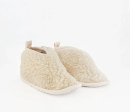 BINIBAMBA white baby merino wool Hausschuhe