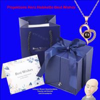 Projektions Herz Halskette mit Geschenkbox