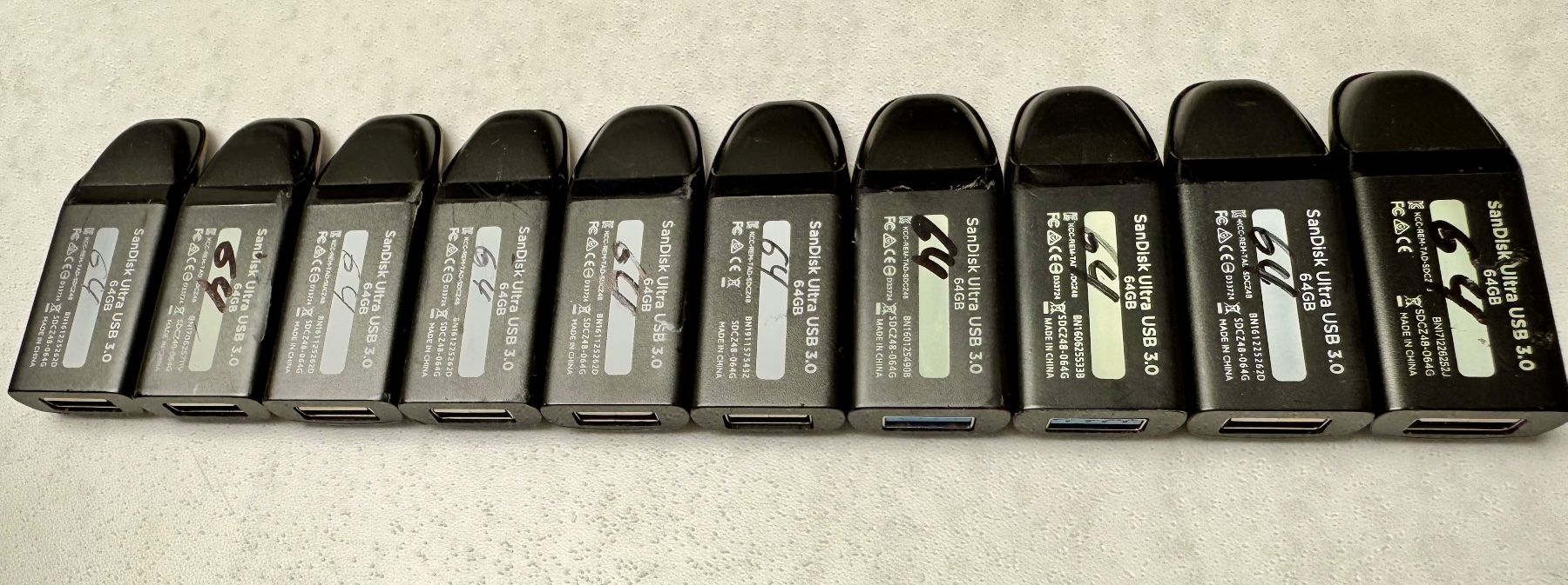 Sandisk USB Sticks: 10x SanDisk USB 3.0 Sticks 64GB – Gebraucht aus Hermetschwil-Staffeln von Mobile2013 3