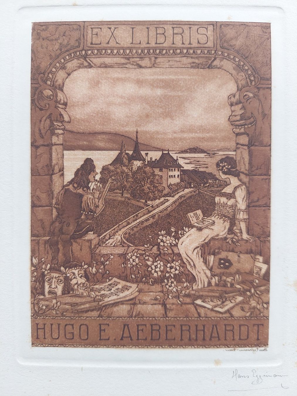 Dipinti: Exlibris Hanns Eggimann - Original Radierung signiert – Usato da Obfelden venduto da Exlibris-Art
