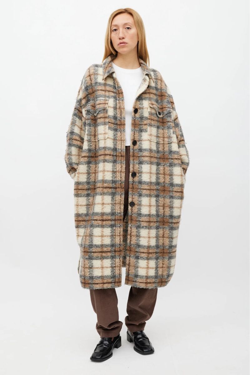 Isabel Marant Mäntel: Isabel Marant Étoile Wool Coat Gabrion Plaid – Gebraucht aus Luzern von Soeuv 1