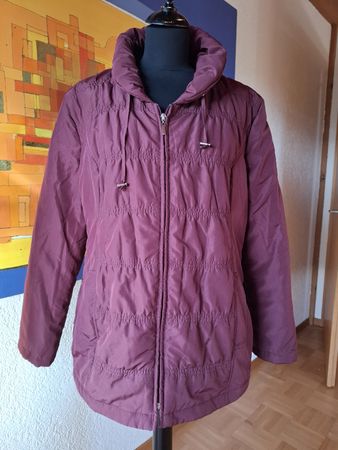Jacke Bordeaux Gr L damen Übergang herbst winter frühling814