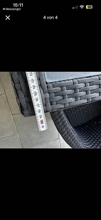 Tischset: Gartentisch mit sechs Stühlen schwarz – Gebraucht aus Dottikon von han_jp2h 3