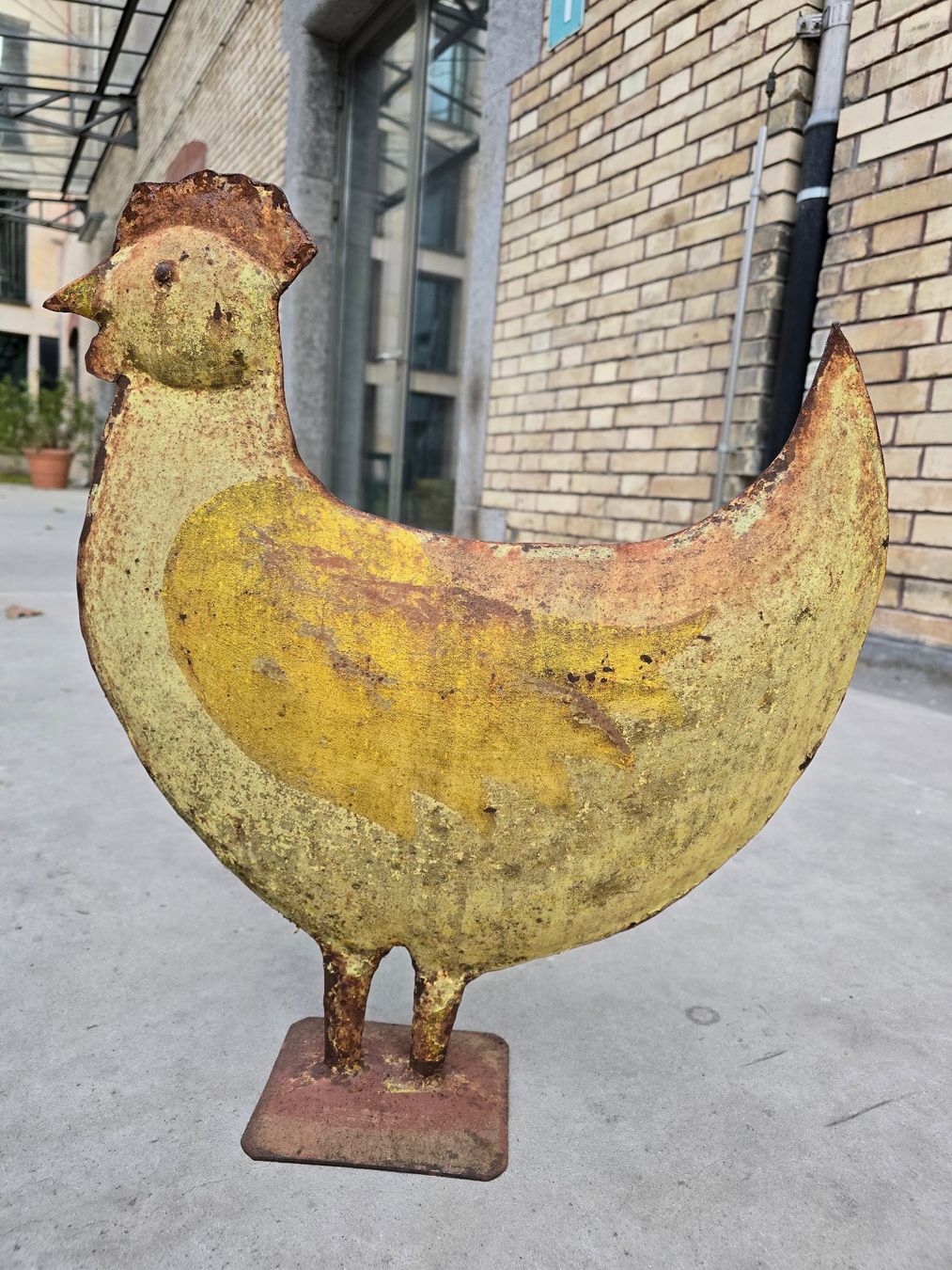 Statuette: Metall: Huhn Gartendekoration Vintage – Usato da Romanshorn venduto da Rachacha