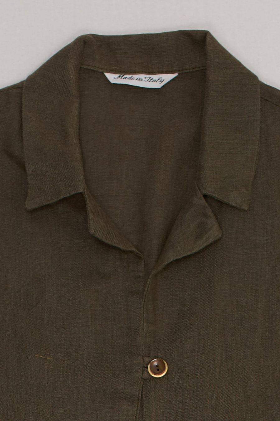 Vestiti: Robe Longue Vintage 100% Lin Vert Olive Taille M – Usato da Fribourg venduto da re-fine 2