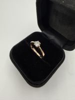 18K Solitärring mit 0.40 ct Naturdiamant – G/SI1