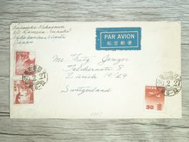 TR80 Enveloppe + Timbre Japon 1952