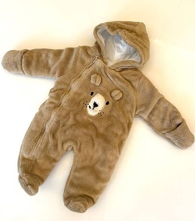 Winter Baby-Strampler mit Kapuze, Gr. 56