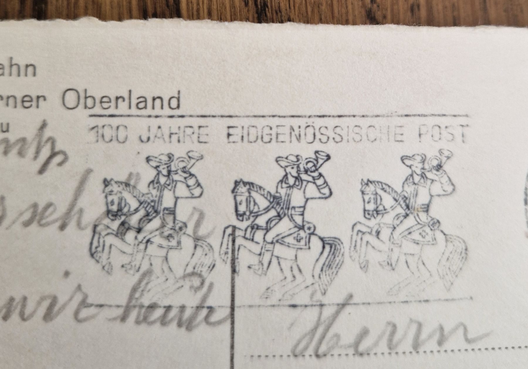 Cartoline postali: Schynige Platte-Bahn, Stempel 100 Jahre Eidg. Post 1949 – Usato da Ebikon venduto da Donar50 2