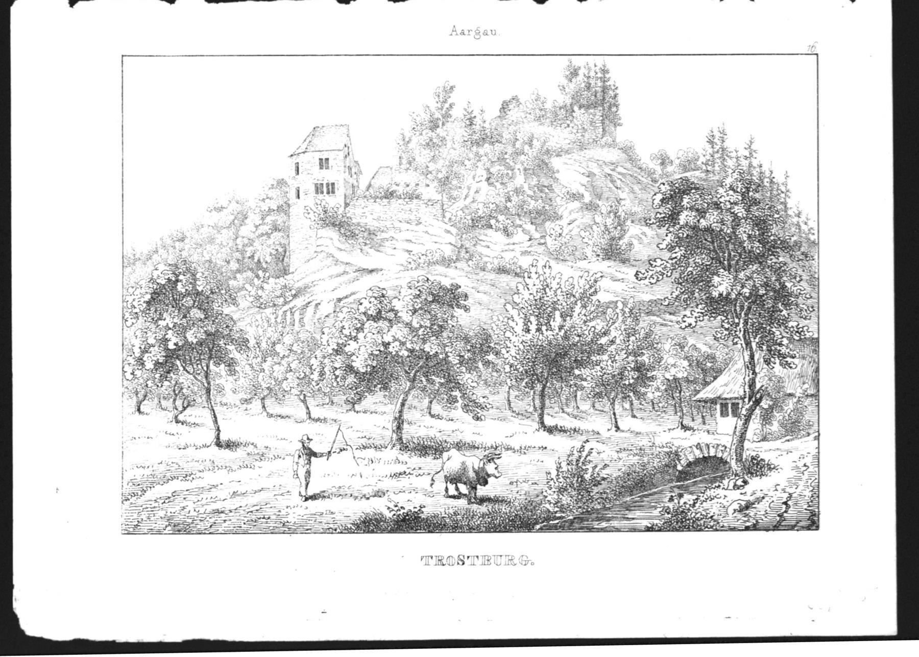 Incisioni: Trostburg von Wagner 1840 – Usato da Rafz venduto da Helvet32