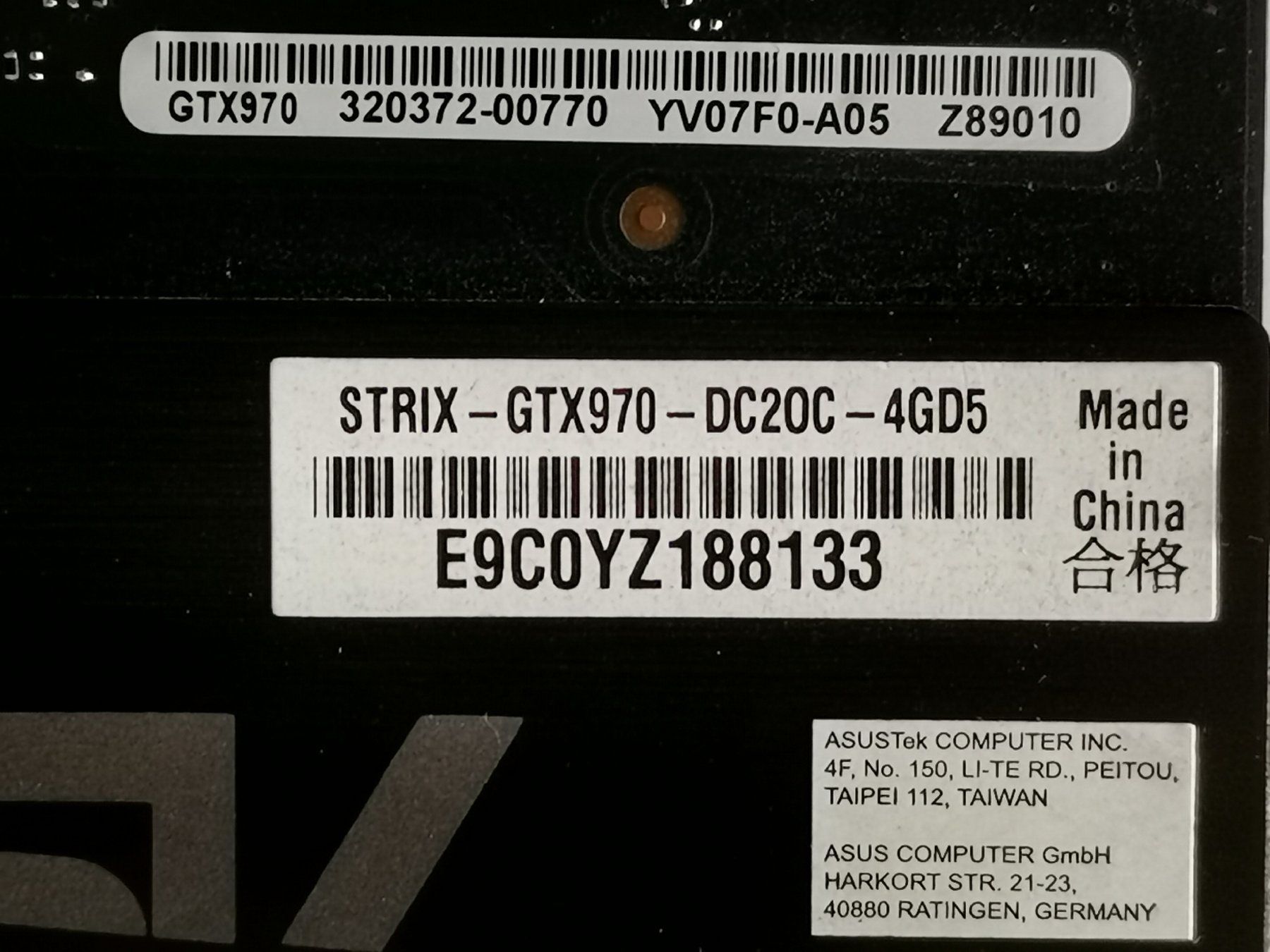 Asus Grafikkarten: Asus Strix GeForce GTX 970 DC2OC 4GD5 4G – Gebraucht aus Mels von Zeppelin08 4