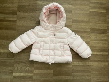 Moncler Daunenjacke mit Kapuze rosa Grösse 80-86