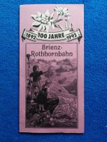 Brienz-Rothornbahn Jubiläumsbroschüre 100 Jahre, 1892-1992