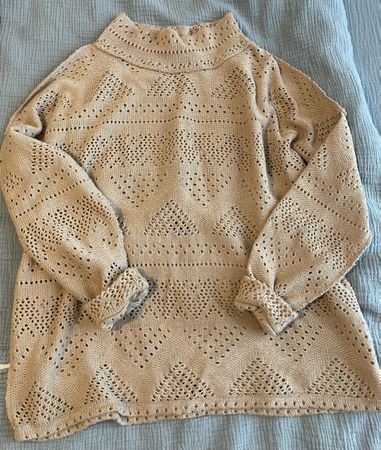Damen Pullover beige leichtes Strickmuster, Gr. XS - wie neu