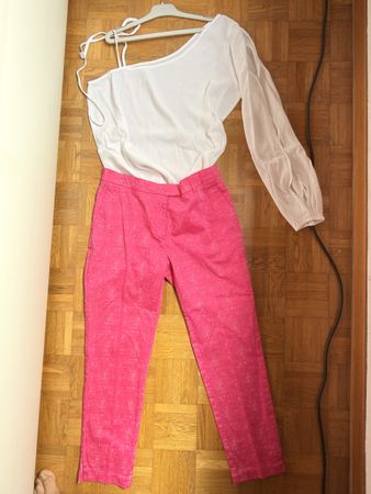 Pantaloni rosa H&M taglia 34 - look estivo! ✨