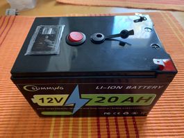 12V 20AH Li-Ionen Batterie - inklusive Ladegerät & Zubehör